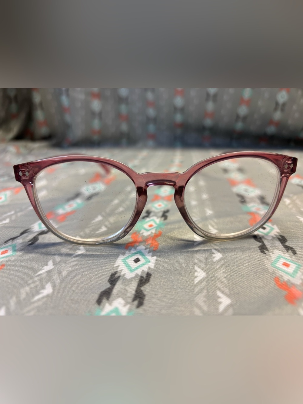 🌀Foster Grant Pink Round Cat-Eye Reading Glasses